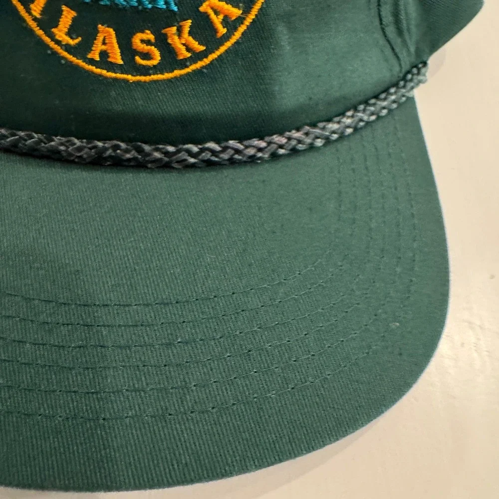 Denali National Park Alaska‎ Embroidered Rope Hat Green Adult One Size Snapback